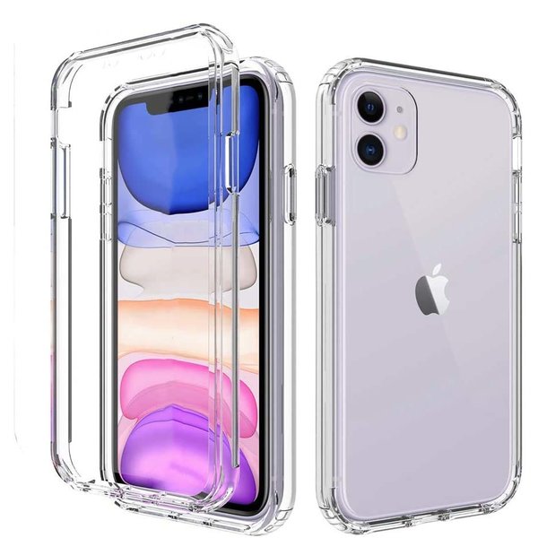 Ntech Hoesje geschikt voor iPhone 11 Transparant Siliconen Hoesje 360 graden beschermd Ntech hoesje - iPhone 11 hoesje - hoesje iPhone 11 - backcover iPhone 11 - iPhone 11 backcover