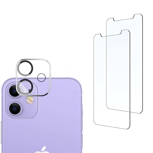 Ntech  Screenprotector Geschikt voor iPhone 13 Mini Camera lens protector + Screen Protector 2 stuks