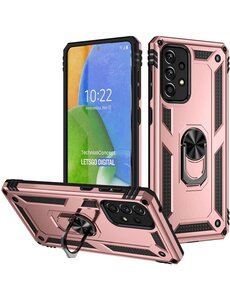 Ntech Samsung Galaxy A73 5G hoes Hybrid Armor Anti-Shock hoesje Rose Goud