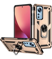 Ntech Xiaomi 12 Pro hoes Hybrid Armor Anti-Shock hoesje Goud