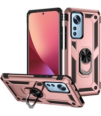 Ntech Xiaomi 12 Pro hoes Hybrid Armor Anti-Shock hoesje Rose Goud