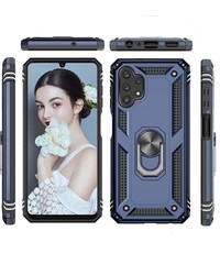 Ntech Samsung Galaxy A13 4G hoes Hybrid Armor Anti-Shock hoesje Blauw