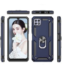 Ntech Samsung Galaxy A22 5G hoes Hybrid Armor Anti-Shock hoesje Blauw