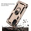 Ntech Hoesje Geschikt Voor Samsung Galaxy A02s hoesje Hybrid Armor Anti-Shock hoesje Goud - Galaxy A02s / A02s Hoesje kickstand Ring houder cover TPU backcover hoesje