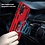 Ntech Hoesje Geschikt Voor Samsung Galaxy A02s hoesje Hybrid Armor Anti-Shock hoesje Rood - Galaxy A02s / A02s Hoesje kickstand Ring houder cover TPU backcover hoesje