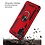 Ntech Hoesje Geschikt Voor Samsung Galaxy A02s hoesje Hybrid Armor Anti-Shock hoesje Rood - Galaxy A02s / A02s Hoesje kickstand Ring houder cover TPU backcover hoesje