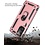 Ntech Hoesje Geschikt Voor Samsung Galaxy A02s hoesje Hybrid Armor Anti-Shock hoesje Rose Goud - Galaxy A02s / A02s Hoesje kickstand Ring houder cover TPU backcover hoesje