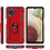 oTronica Hoesje Geschikt Voor Samsung Galaxy A12 5G Hoesje Armor Anti-shock Backcover Rood - Galaxy A12 5G - A12 5G Backcover kickstand Ring houder cover TPU backcover oTronica