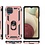 oTronica Hoesje Geschikt Voor Samsung Galaxy A12 5G Hoesje Armor Anti-shock Backcover Rose Goud - Galaxy A12 5G - A12 5G Backcover kickstand Ring houder cover TPU backcover oTronica