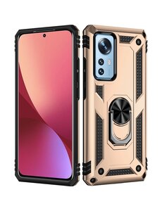 oTronica Xiaomi 12 Pro hoes Hybrid Armor Anti-Shock ringhouder Goud