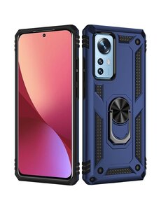 oTronica Xiaomi 12 Pro hoes Hybrid Armor Anti-Shock ringhouder Blauw