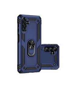 oTronica Samsung Galaxy A13 4G hoes Hybrid Armor Anti-Shock ringhouder Blauw