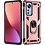 oTronica Geschikt voor Xiaomi Redmi 12X Ring Hoesje Armor Anti-shock Backcover Rose Goud -  Geschikt voor Xiaomi Redmi 12X - Redmi 12X Backcover kickstand Ring houder cover TPU backcover oTronica