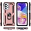 oTronica Hoesje Geschikt Voor Samsung Galaxy A23 5G Hoesje Armor Anti-shock Backcover Rose Goud - Galaxy A23 4G - A23 5G Backcover kickstand Ring houder cover TPU backcover oTronica