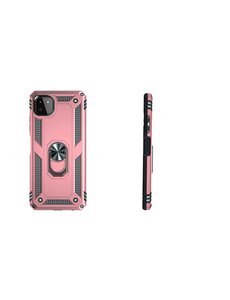 oTronica Samsung Galaxy A22 5G hoes Hybrid Armor Anti-Shock ringhouder Rose Goud