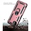 Ntech Hoesje Geschikt Voor Samsung Galaxy A22 5G hoesje Hybrid Armor Anti-Shock hoesje Rose Goud - Galaxy A22 5G - A22 5G Hoesje kickstand Ring houder cover TPU backcover hoesje