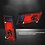 oTronica Hoesje Geschikt Voor Samsung Galaxy Z Flip 3 5G Hoesje Armor Anti-shock Backcover Rood - Galaxy Z Flip 3 5G - Z Flip 3 Backcover kickstand Ring houder cover TPU backcover oTronica