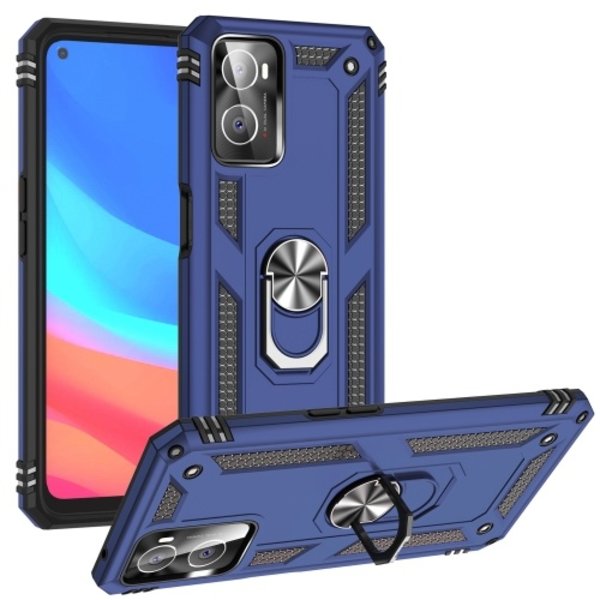 oTronica Geschikt voor Oppo A76 Hoesje Armor Anti-shock Backcover Blauw - Geschikt voor Oppo A76 - Geschikt voor Oppo A76 Backcover kickstand Ring houder cover TPU backcover oTronica