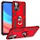 oTronica Geschikt voor Oppo  A76 Hoesje Armor Anti-shock Backcover Rood - Geschikt voor Oppo A76 - Geschikt voor Oppo A76 Backcover kickstand Ring houder cover TPU backcover oTronica