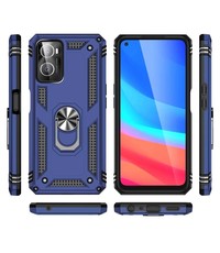 Ntech Oppo A76 hoes Hybrid Armor Anti-Shock hoesje Blauw