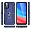 Ntech Hoesje Geschikt voor Oppo A76 hoesje Hybrid Armor Anti-Shock hoesje Blauw - Hoesje Geschikt voor Oppo A76 - A76 Hoesje kickstand Ring houder cover TPU backcover hoesje