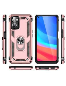 Ntech Oppo A76 hoes Hybrid Armor Anti-Shock hoesje Rose Goud