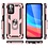 Ntech Hoesje Geschikt voor Oppo A76 hoesje Hybrid Armor Anti-Shock hoesje Rose Goud - Hoesje Geschikt voor Oppo A76 - A76 Hoesje kickstand Ring houder cover TPU backcover hoesje