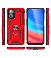 Ntech Oppo A76 hoes Hybrid Armor Anti-Shock hoesje Rood