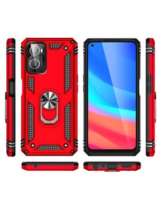 Ntech Oppo A76 hoes Hybrid Armor Anti-Shock hoesje Rood