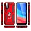 Ntech Hoesje Geschikt voor Oppo A76 hoesje Hybrid Armor Anti-Shock hoesje Rood - Hoesje Geschikt voor Oppo A76 - A76 Hoesje kickstand Ring houder cover TPU backcover hoesje