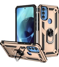 oTronica Motorola G71 5G hoes Hybrid Armor Anti-Shock ringhouder Goud