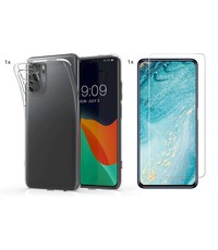 Ntech Xiaomi  Redmi Note 10 5G Transparant Hoesje met Glas Screenprotector