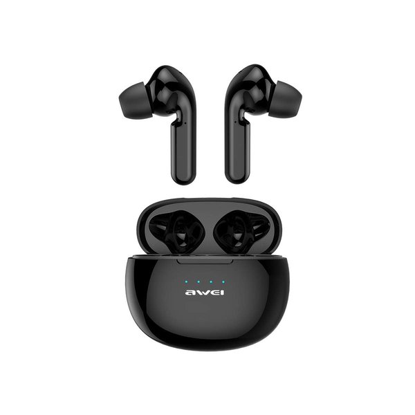 Awei Awei T15 draadloze earbuds + draadloze oplaad case - waterafstotende sport airpods - in-ear headphones - Earbuds Apple - Earbuds Geschikt voor Samsung - universele oordoppen - Zwart