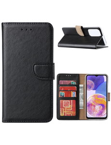 Ntech Samsung Galaxy A23 (4G) Boekhoesje zwart
