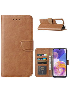 Ntech Samsung Galaxy A13 (4G) Boekhoesje bruin