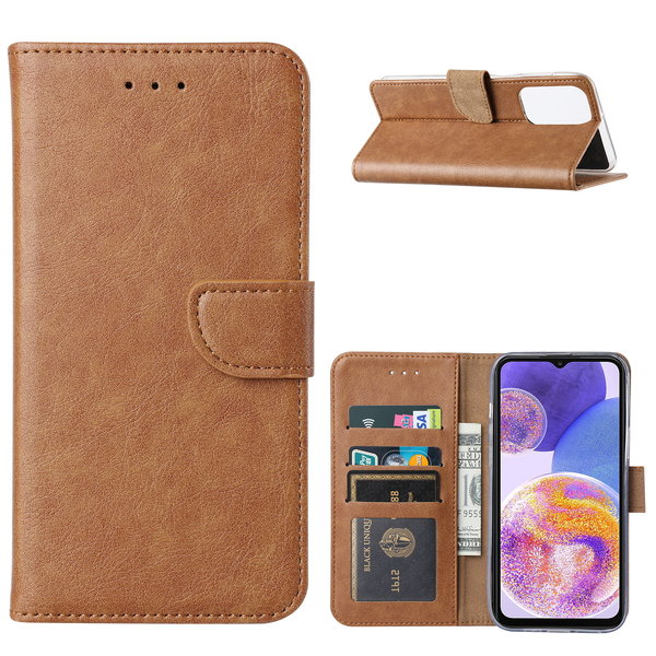 Ntech Hoesje Geschikt Voor Samsung Galaxy A13 (4G) Hoesje Bruin – Hoesje Geschikt Voor Samsung Galaxy A13 (4G) hoesje – Hoesje Geschikt Voor Samsung Galaxy A13 (4G) case – A13 (4G) Bookcase - Ntech