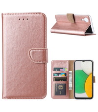 Ntech Samsung Galaxy A03 Core Boekhoesje Rose Goud