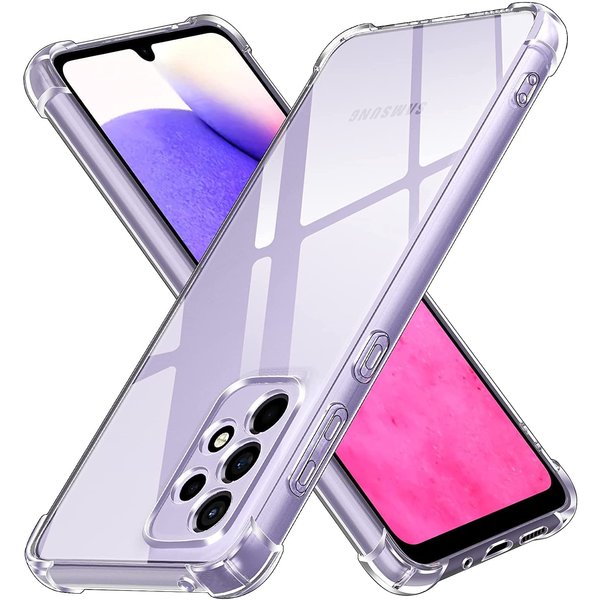 Ntech Hoesje Geschikt Voor Samsung Galaxy A23 4G Hoesje transparant Anti Shock silicone Hoesje Geschikt Voor Samsung Galaxy A23 5G hoesje silicone Backcover hoesje