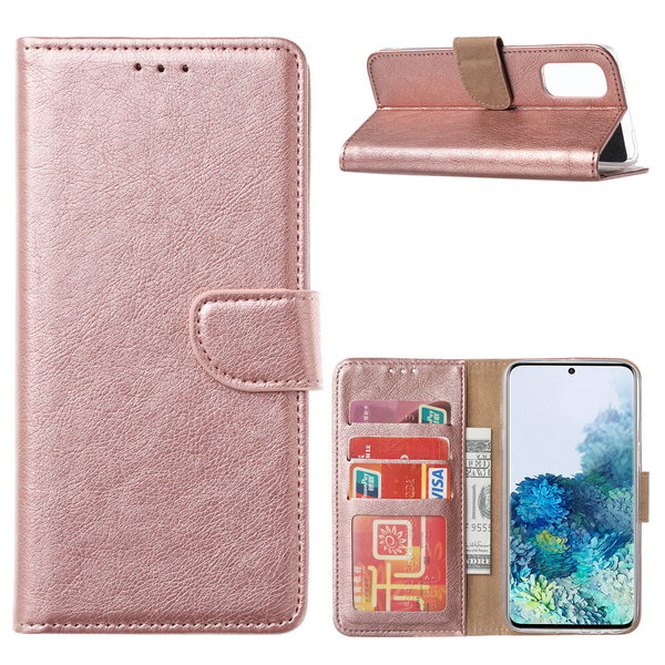 Ntech Hoesje Geschikt Voor Samsung Galaxy S20 FE 2022 Hoesje Geschikt Voor Samsung Galaxy S20 FE 2022 Bookcase / Wallet case - Rose Goud