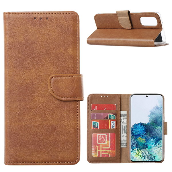 Ntech Hoesje Geschikt Voor Samsung Galaxy S20 FE 2022 Hoesje Geschikt Voor Samsung Galaxy S20 FE 2022 Bookcase / Wallet case - Bruin