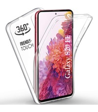 Ntech Samsung Galaxy S20 FE 2022 Hoesje 360° Cover 2 in 1 Case ( Voor en Achter) Transparant