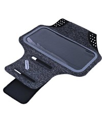 Ntech Samsung Galaxy S20 FE 2022 / S20 Plus / S20 Ntech Sportarmband Fabric/Stof Zwart/Grijs