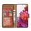 Ntech Hoesje Geschikt Voor Samsung Galaxy S20 FE 2022 hoesje - bookcase Bruin - Galaxy S20 FE wallet case portemonnee hoesje - S20 FE book case hoes cover Met 2X screenprotector / tempered glass