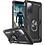 Ntech Hoesje Geschikt Voor Samsung Galaxy S20 FE 2022 Hoesje Armor case Ring houder / vinger houder TPU backcover - Zwart met 2 pack screenprotector