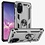Ntech Hoesje Geschikt Voor Samsung Galaxy S20 FE 2022 Hoesje Armor case Ring houder / vinger houder TPU backcover - Zliver met 2 pack screenprotector