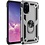 Ntech Hoesje Geschikt Voor Samsung Galaxy S20 FE 2022 Hoesje Armor case Ring houder / vinger houder TPU backcover - Zliver met 2 pack screenprotector