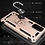 Ntech Hoesje Geschikt Voor Samsung Galaxy S20 FE 2022 Hoesje Armor case Ring houder / vinger houder TPU backcover - Goud met 2 pack screenprotector