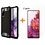 Ntech Hoesje Geschikt Voor Samsung Galaxy S20 FE 2022 Hoesje - rugged Armor Hybride case Zwart - Galaxy S20 FE screenprotector 2 pack Glazen tempered glass