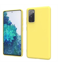 Ntech Samsung Galaxy S20 FE 2022 hoesje Nano Liquid siliconen Geel