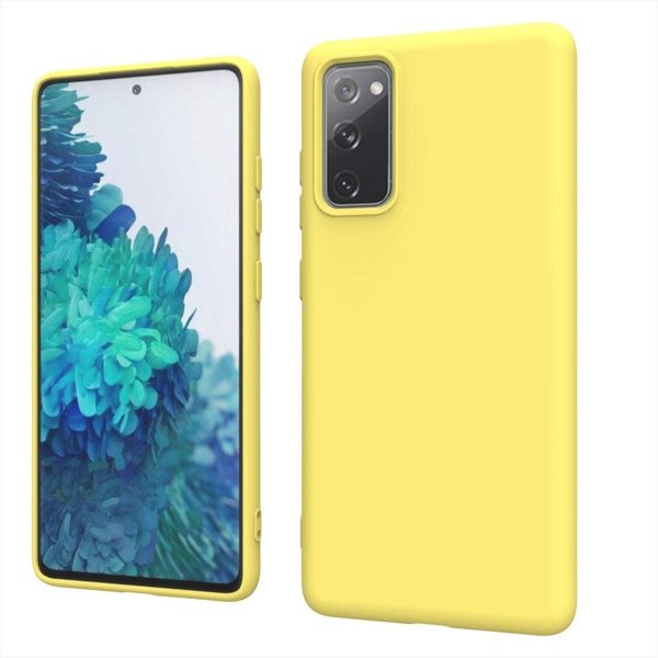 Ntech Hoesje Geschikt Voor Samsung Galaxy S20 FE 2022 hoesje - S20 FE hoesje Geel - Hoesje Geschikt Voor Samsung Galaxy S20 FE 2022 hoesje Nano Liquid siliconen Backcover - hoesje Hoesje Geschikt Voor Samsung Galaxy S20 FE 2022
